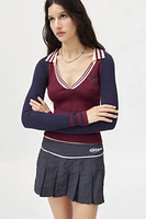 iets frans… Collared Ribbed Sweater