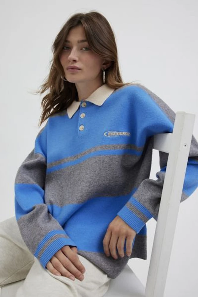 iets frans… Striped Knit Rugby Sweater