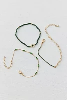 Delicate Beaded Chain Bracelet Set