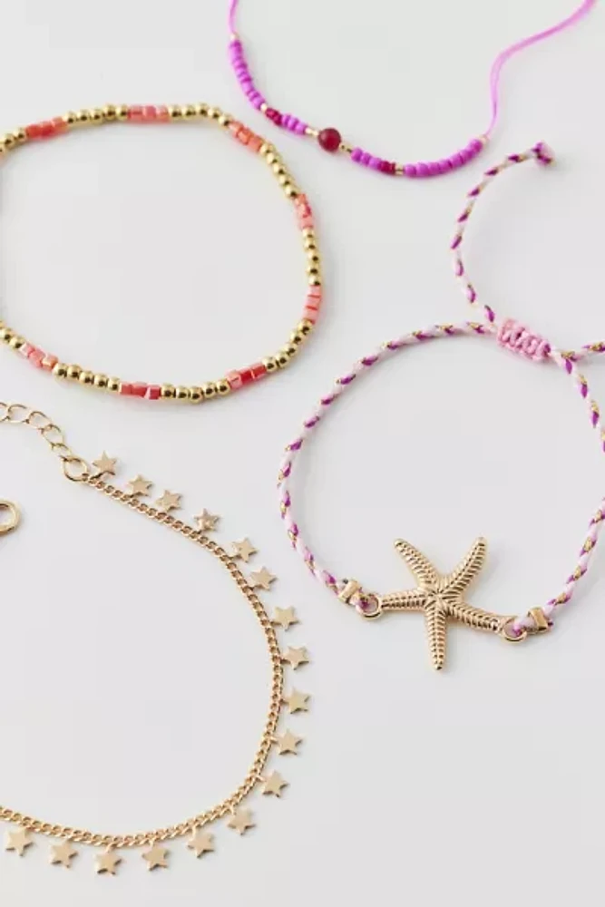 Starfish Beaded Bracelet Set