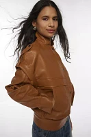 Lioness Madame Faux Leather Bomber Jacket
