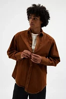 David Catalán Alma Long Sleeve Button-Down Overshirt