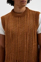 David Catalán Wooden Bead Sleeveless Sweater