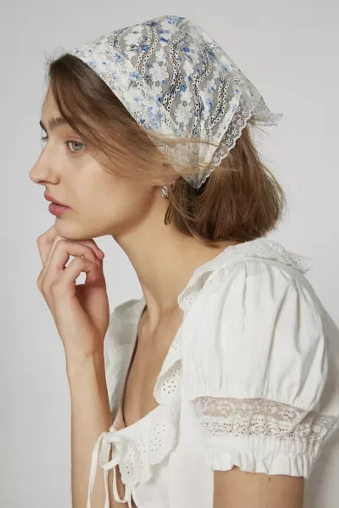 Floral Lace Headscarf