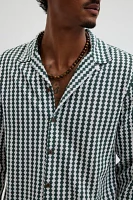 Raga Man Check Long Sleeve Button-Down Shirt