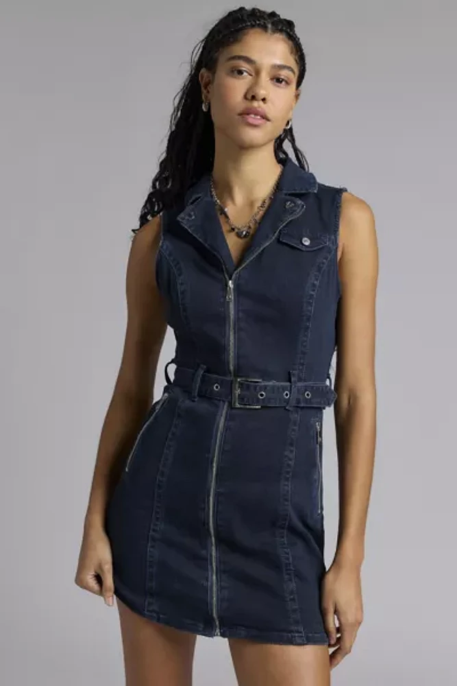 True Religion Moto Denim Mini Dress