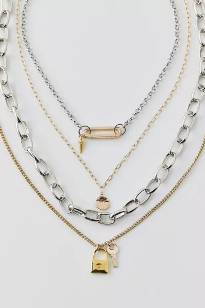 Julie Mixed Metal Layering Necklace Set