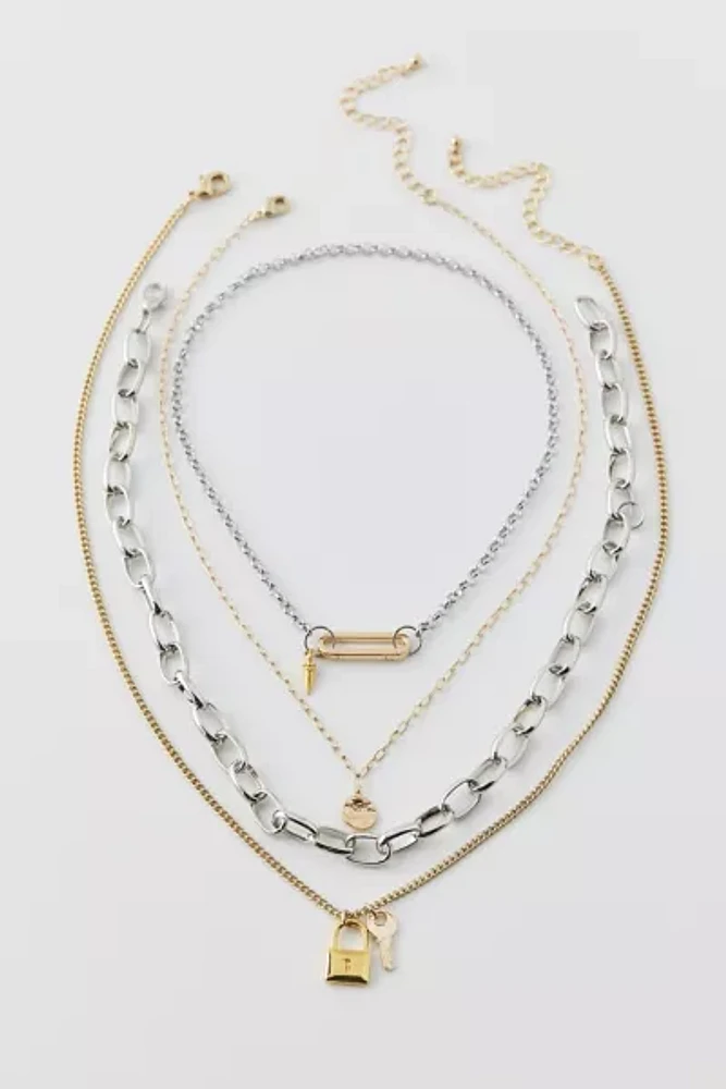 Julie Mixed Metal Layering Necklace Set