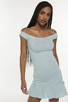 Motel Cynthia Off-The-Shoulder Mini Dress