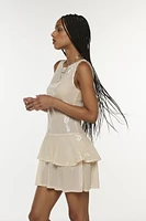 Motel Sequin Drop-Waist Mini Dress