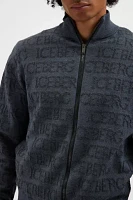 ICEBERG Zip Mock Neck Cardigan