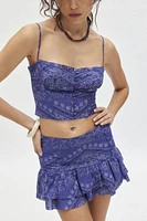 Kimchi Blue Eloise Crop Top & Mini Skirt Set