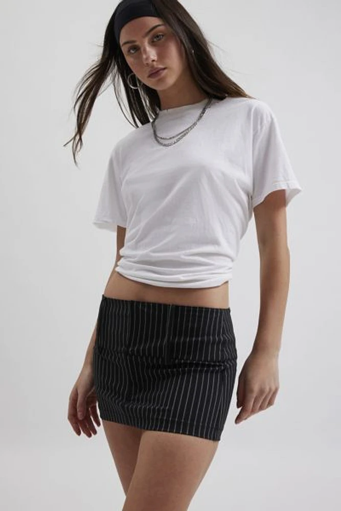 Silence + Noise Drew Wide Waistband Micro Mini Skirt