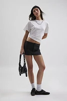 Silence + Noise Drew Wide Waistband Micro Mini Skirt