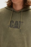 CAT Heritage Embroidered Logo Washed Hoodie Sweatshirt