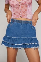 Urban Renewal Remade Rah Pull On Denim Mini Skirt