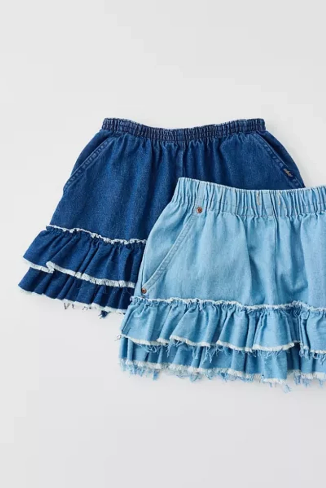 Urban Renewal Remade Rah Pull On Denim Mini Skirt