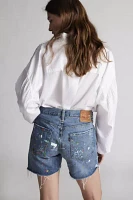 Urban Renewal Remade Paint Splatter Denim Jort