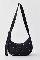 BAGGU UO Exclusive Rose Embroidery Medium Nylon Crescent Bag