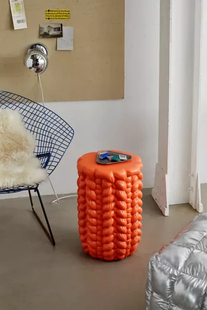 Puffy Knitted Ceramic Side Table