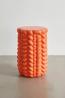 Puffy Knitted Ceramic Side Table