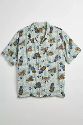 Vintage Tropical Button-Down Shirt