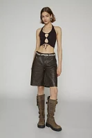 Silence + Noise Poppy Keyhole Halter Top