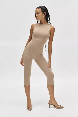 AFRM Tahlia Knit Crepe Backless Fitted Jumpsuit