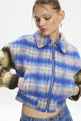 Kimchi Blue Stevie Patchwork Plaid Bomber Jacket