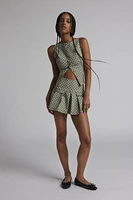 Kimchi Blue Raquel Crop Vest Top & Pleated Mini Skirt Set