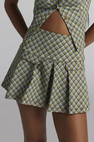 Kimchi Blue Raquel Crop Vest Top & Pleated Mini Skirt Set