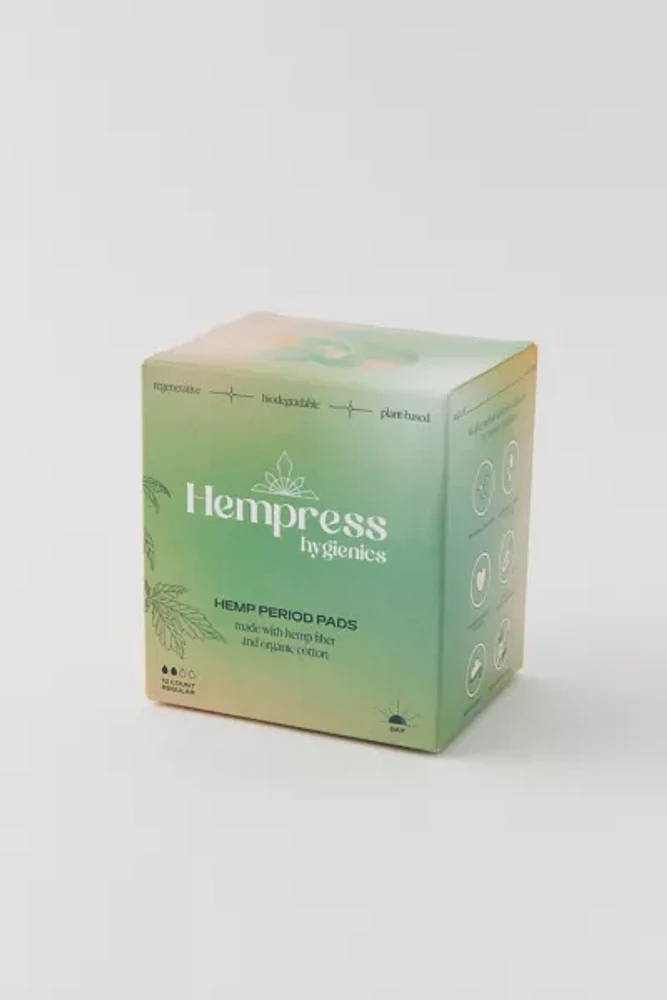 Hempress Hygienics 12-Pack Hemp Period Pads
