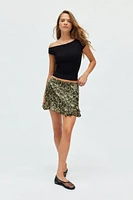 Urban Renewal Remnants Printed Ruffle Hem Mini Skirt