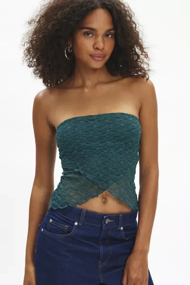 Urban Renewal Remnants Made LA Crossover Lace Tube Top