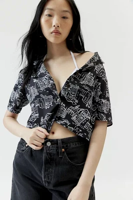 Urban Renewal Remnants Novelty Print Camp Shirt