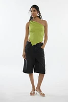 Urban Renewal Remnants Twisted One Shoulder Asymmetric Top