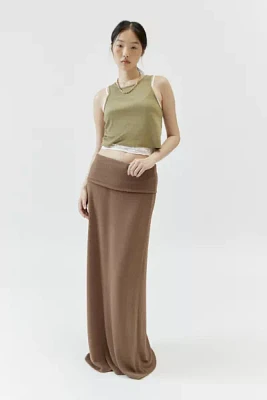 Urban Renewal Remnants Foldover Maxi Skirt