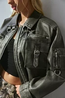 The Ragged Priest Ace Faux Leather Moto Jacket