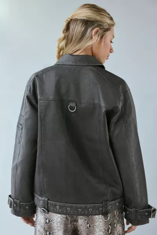 The Ragged Priest Ace Faux Leather Moto Jacket