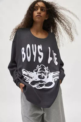 Boys Lie In Denial Graphic Long Sleeve Tee