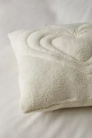 Heart Puff Fleece Throw Pillow