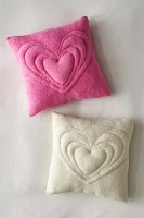 Heart Puff Fleece Throw Pillow