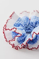 Ruffle Gingham Scrunchie