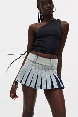 Kimchi Blue Rowan Denim Pleated Mini Skirt