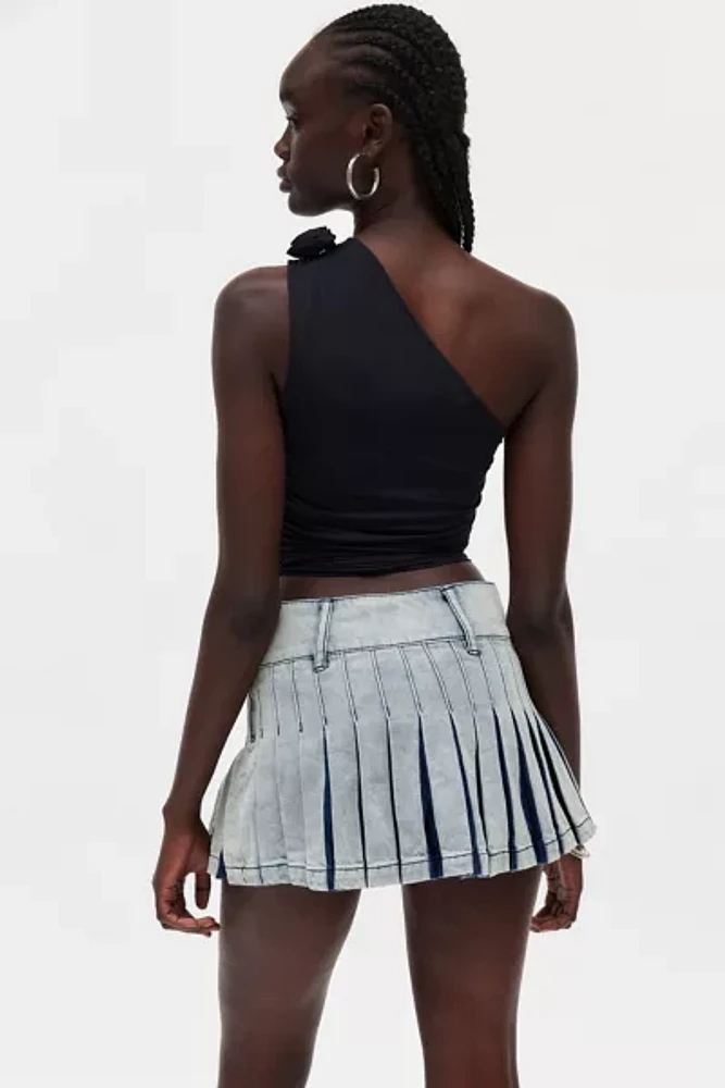 Kimchi Blue Rowan Denim Pleated Mini Skirt