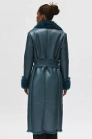 Silence + Noise Faux Leather Trench Coat