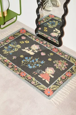 Strawberry Cat Printed Rug