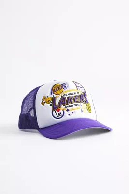 Mitchell & Ness Los Angeles Lakers Patch Trucker Hat