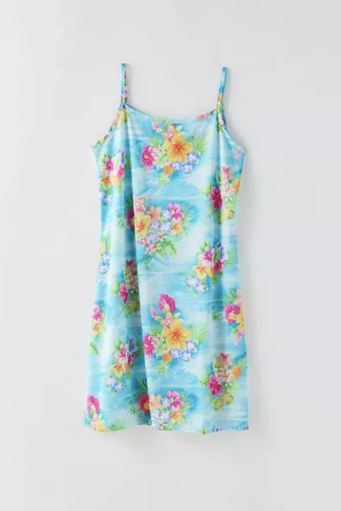 Vintage Tropical Floral Mini Dress