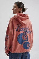 Lucky Day Graphic Overdyed Hoodie Sweatshirt